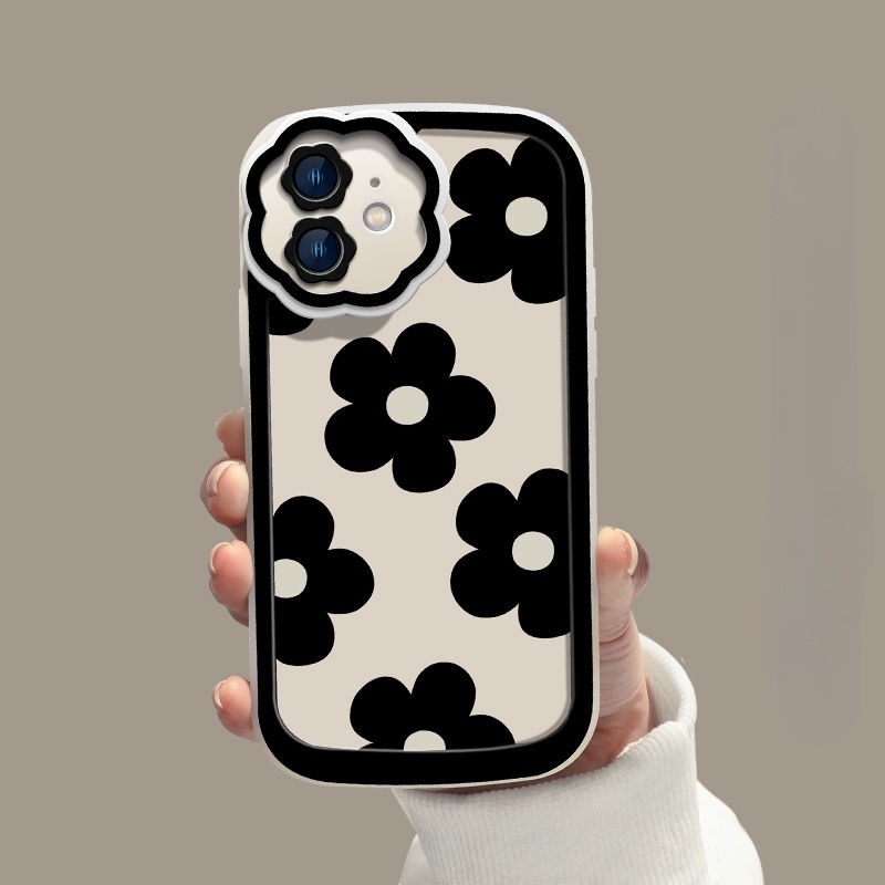 Ốp Điện Thoại Bảo Vệ Toàn Diện Chống Sốc Họa Tiết Hoa Cho IPhone 12 13 11 Pro Max X Xs Max Xr HJT8