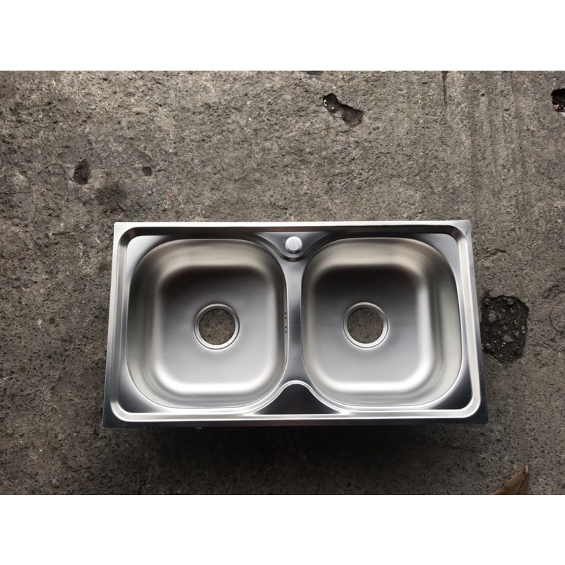 Chậu rửa chén inox 2 hộc cao cấp không rỉ, 2 hộc đều  | bồn rửa chén inox 2 hộc