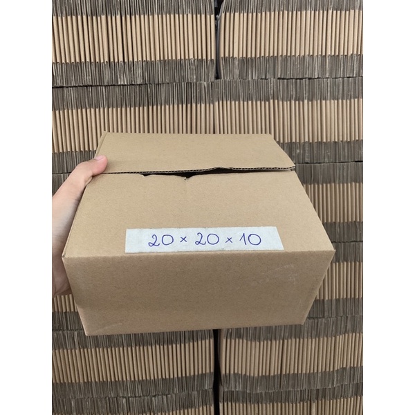 Combo 20 hộp giấy 20x20x10 đựng hàng, shipcod