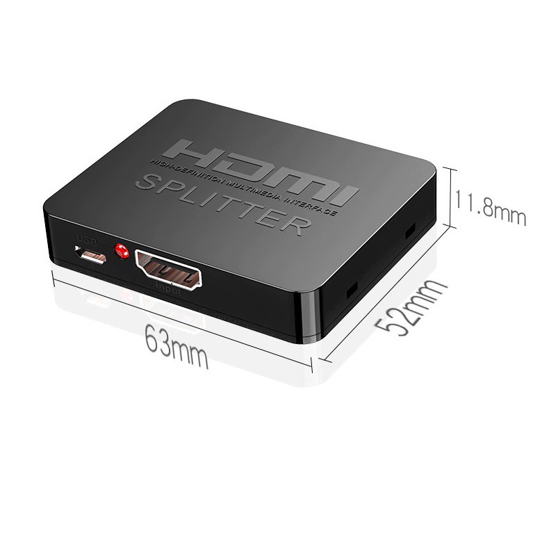 Bộ Chia Hdmi 1 Ra 2 Từ 1 Nguồn Phát Ra 2 Tivi, Màn Hình Lcd Chất Lượng 4K Video Switch Hdmi Switcher Splitter 1X2