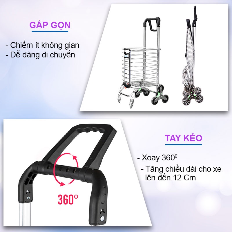 Xe đẩy, Xe kéo đi chợ, 2022 - Chính hãng NIKITA - 2 Bánh 6 Bánh 8 Bánh - INOX cao cấp