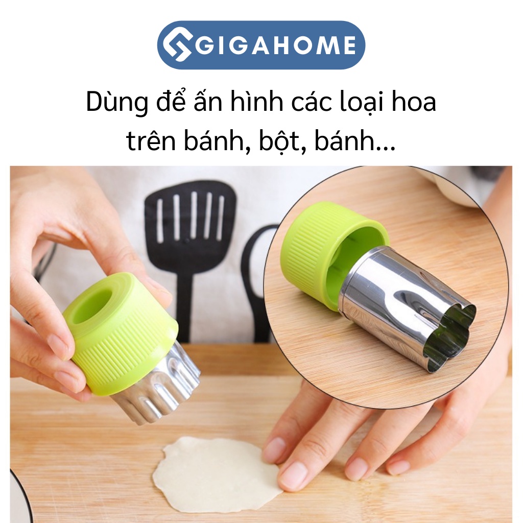 Bộ Khuôn Bấm Tỉa Tạo Hình Rau Củ, Thạch Rau Câu GIGAHOME 8 Món Đa Năng 4001