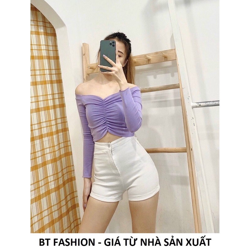 Quần Đùi Sọt Nữ Kaki & Jean Coton Co Dãn Lưng Cao Thời Trang - BT Fashion  SO03