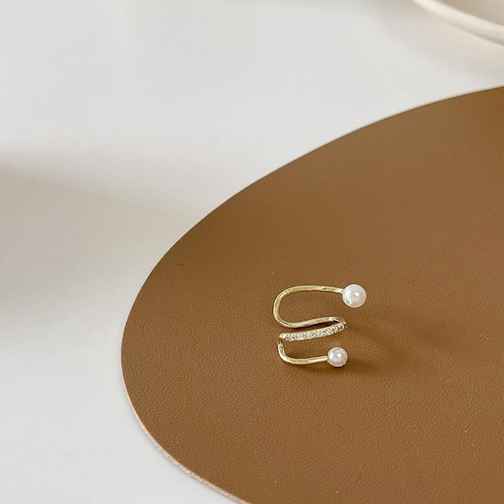 Khuyên kẹp vành tai đính đá ngọc trai thời trang Hàn Quốc VANES1