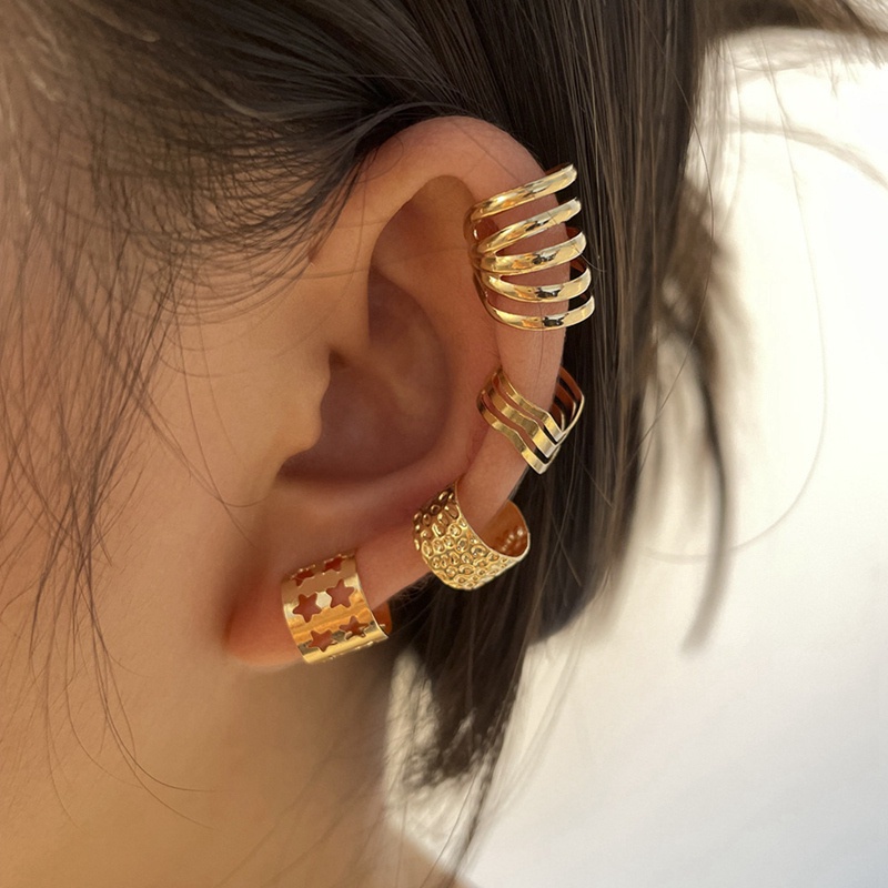 Bộ khuyên kẹp vành tai không cần xỏ lỗ giả cho nam và nữ
