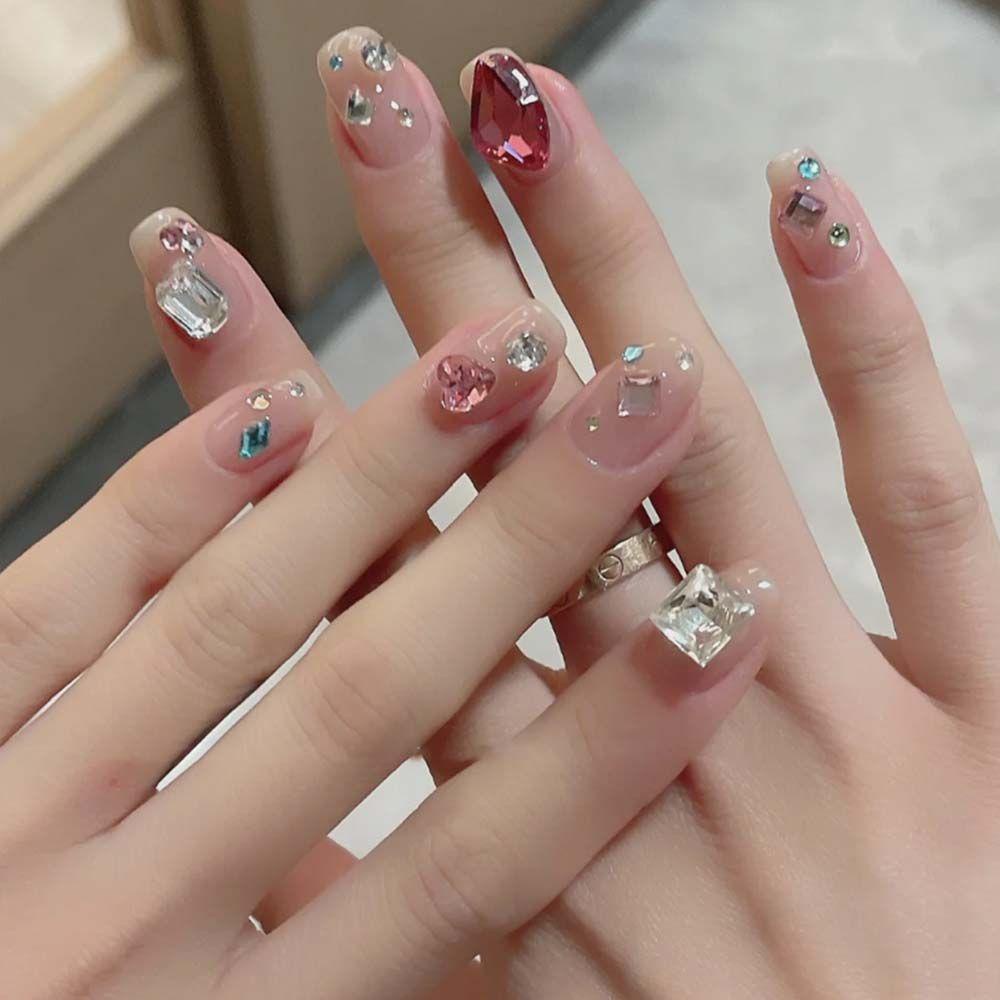 Móng Tay Giả Trang Trí Nghệ Thuật|Ab Tự Làm Đầy Màu Sắc|Thiết Kế Hỗn Hợp|Phụ Kiện Làm Móng Nghệ Thuật