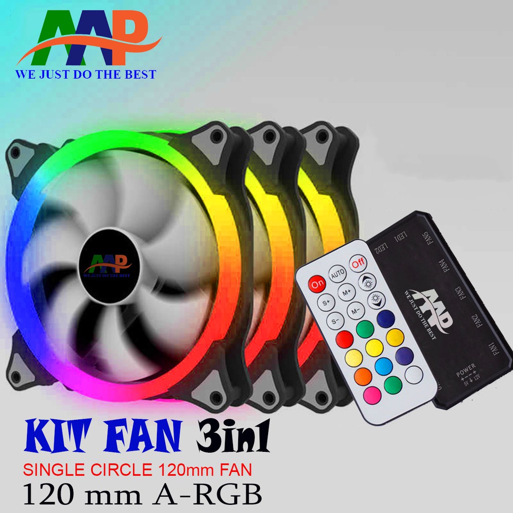 Bộ quạt tản nhiệt RGB AAP D1 ( Kit 3 fan )
