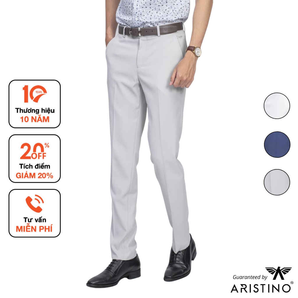 Quần âu nam cao cấp ARISTINO dáng đứng GOLF FIT nếp ly vĩnh viễn, độ bóng sắc nét chỉn chu - ATRG0409