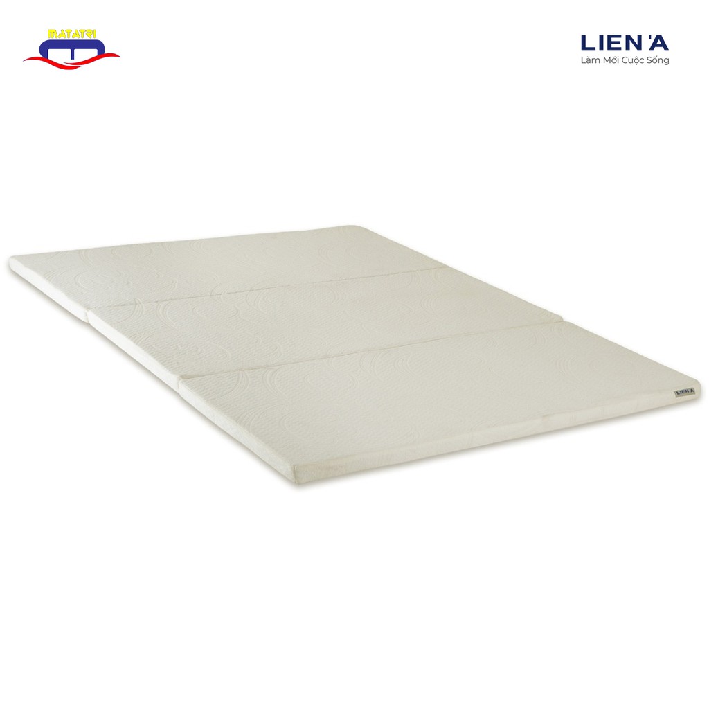 Nệm cao su thiên nhiên gấp 3 chính hãng Liên Á  FOLDAWAY cao 5 cm.