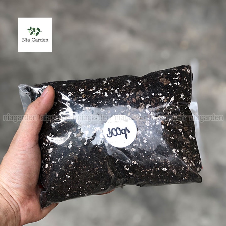 Đất trồng sen đá xương rồng trộn sẵn giá thể cho kiểng lá cây để bàn Nia Garden N6
