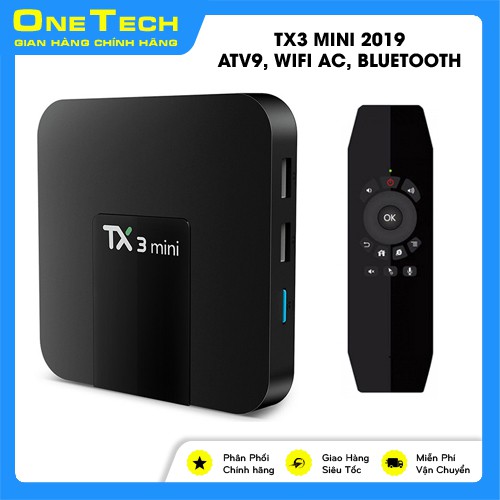 Android Box TX3 Mini 2019, Ram 2GB, Rom 16GB, Wifi AC, Bluetooth, Android TV 9.0