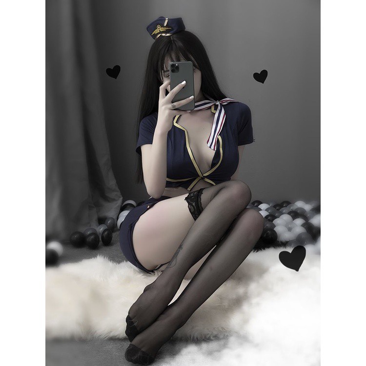 Bộ Đồ Ngủ Hóa Trang Tiếp Viên Hàng Không Quyến Rũ Cho Nữ | BigBuy360 - bigbuy360.vn