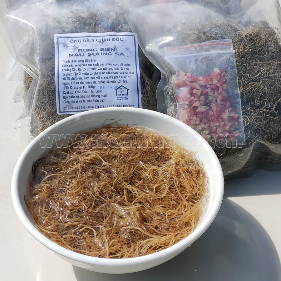200gr Rong Biển Nấu Sương Sa Ăn Mát Và Thơm Sản Phẩm Thiên Nhiên Dễ Làm