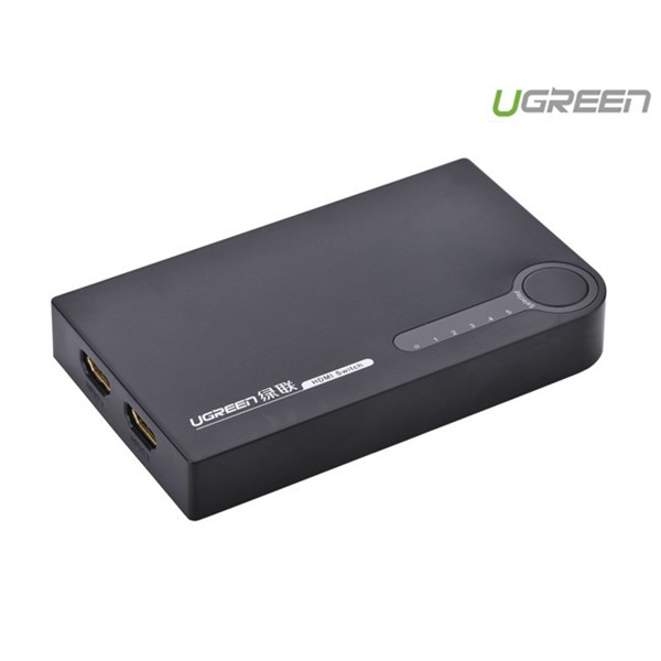 Bộ chuyển mạch HDMI 5 vào 1 ra hỗ trợ 3D full HD chính hãng Ugreen 40205 cao cấp