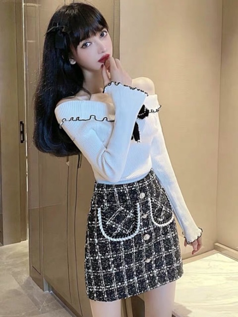 [Có sẵn] Chân váy dạ Tweed 2 túi trước siêu xinh (Kèm ảnh thật) | BigBuy360 - bigbuy360.vn