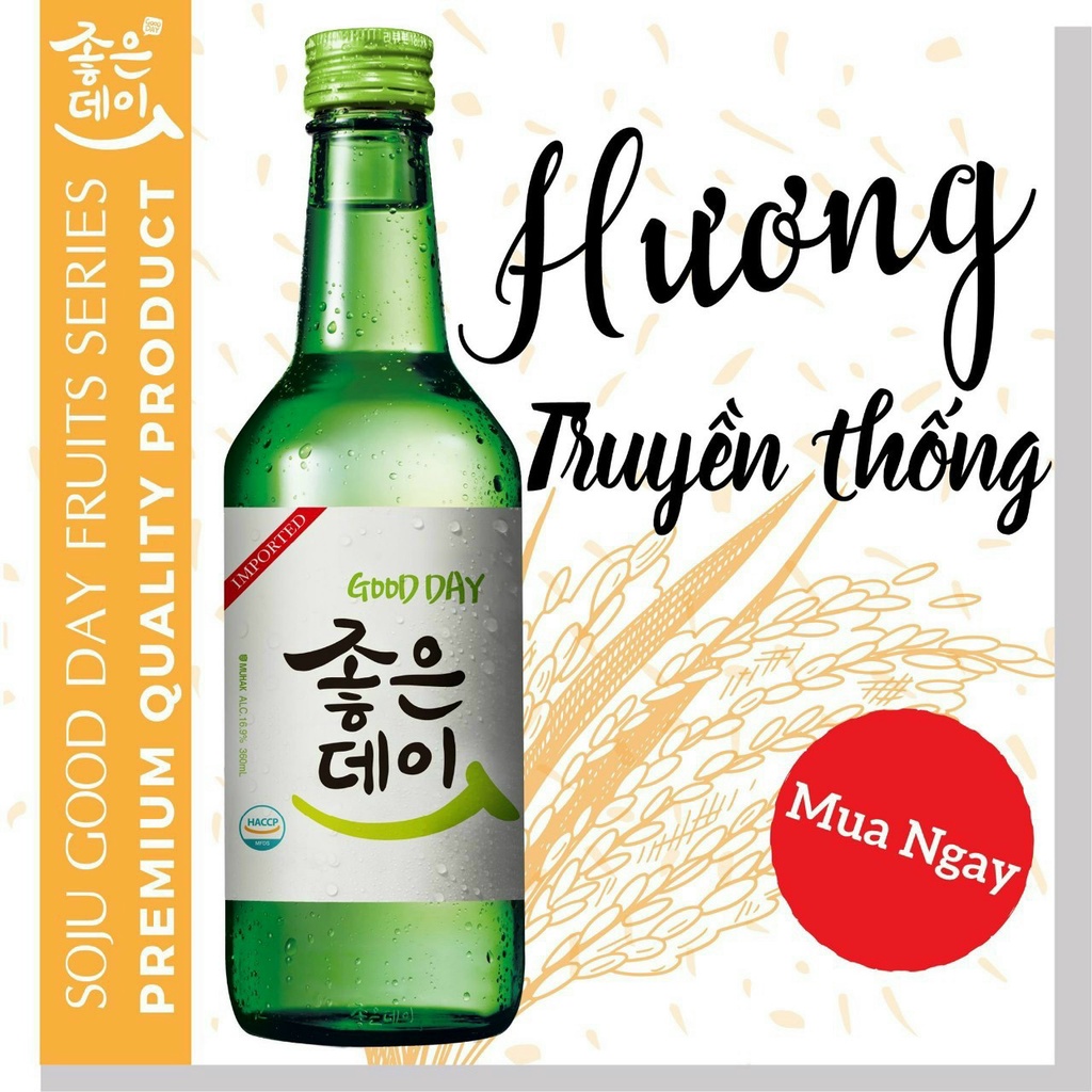 Nước trái cây Soju Hàn Quốc, chai 360ml 5 vị