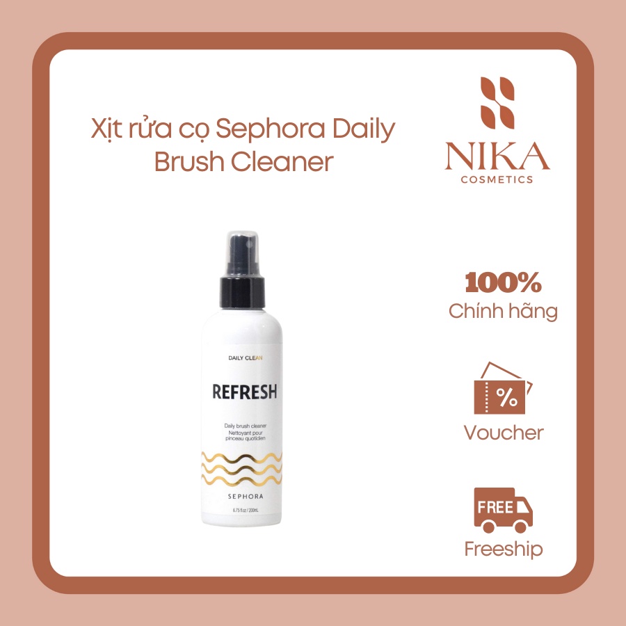 Xịt rửa cọ Sephora Daily Brush Cleaner 200ml [Nika Cosmetics]