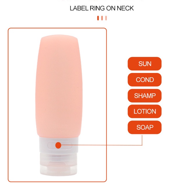 Chai Silicone Đựng Dầu Gội / Mỹ Phẩm 90ml Tiện Lợi Khi Đi Du Lịch