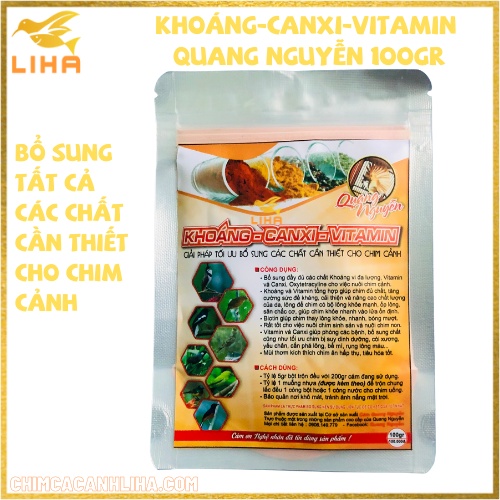 Khoáng-Canxi-Vitamin Quang Nguyễn 100gr - Bổ Sung Tất Cả Các Chất Cần Thiết Cho Chim Cảnh