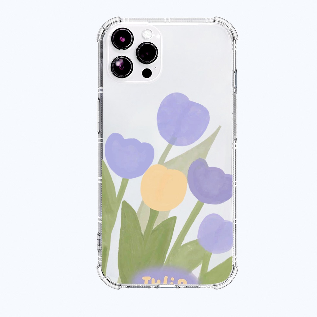 Ốp lưng iphone chống sốc hoa Tulip bảo vệ camera cho iphone 14 13 pro max 11 12 pro max mini x xr xs max 6 s 7 8 plus