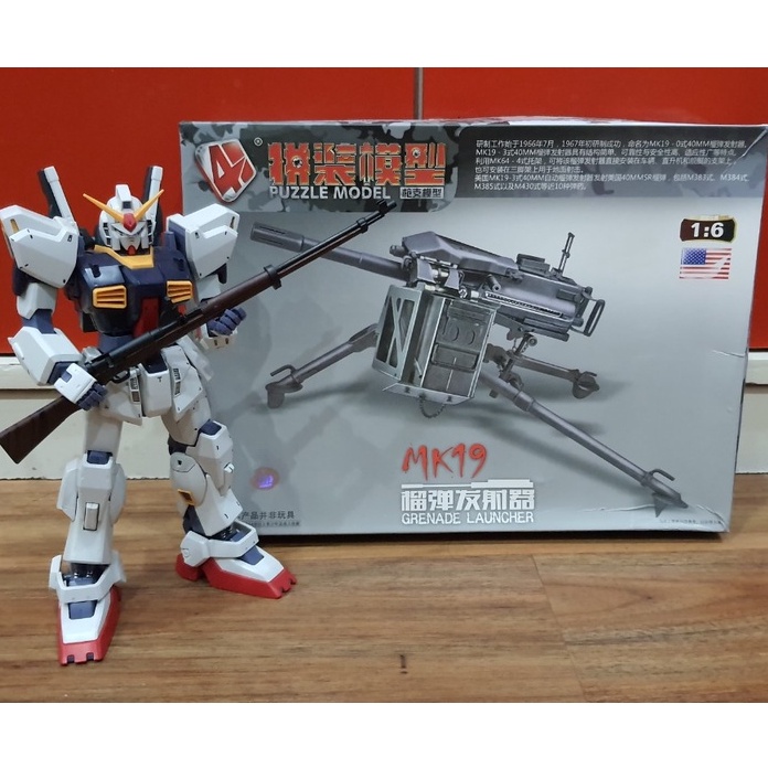 Mô hình thu nhỏ tỷ lệ 1:6 Moderns Weapons MK19 phù hợp cho kích thước MG 1/100 (4D)