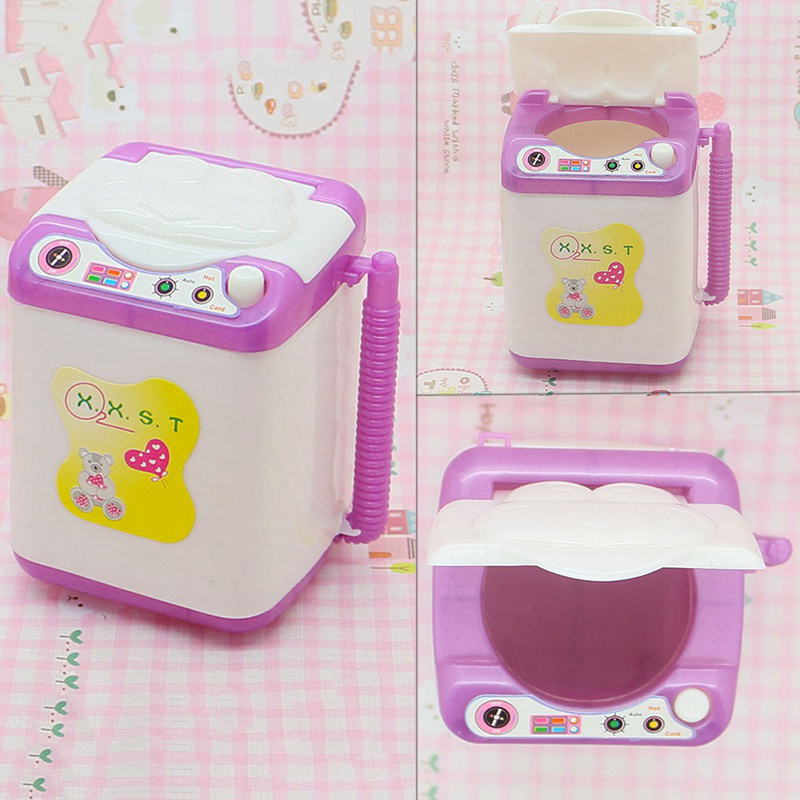 Barbie Doll Washing Machine Play House Toy Accessories Mini Washing Machine