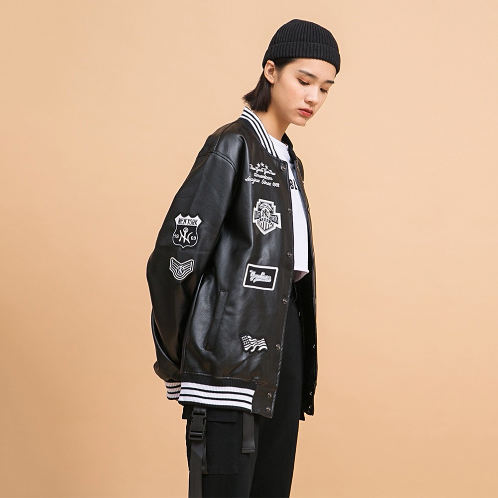 Áo Khoác Bomber Nam Nữ Khóa Cài Phối Họa Tiết Chữ Lưng In Hình Đôi Cánh AO KHOAC NAM 9000033V3 | BigBuy360 - bigbuy360.vn