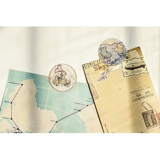 Hình dán trang trí sticker đia cầu STK077