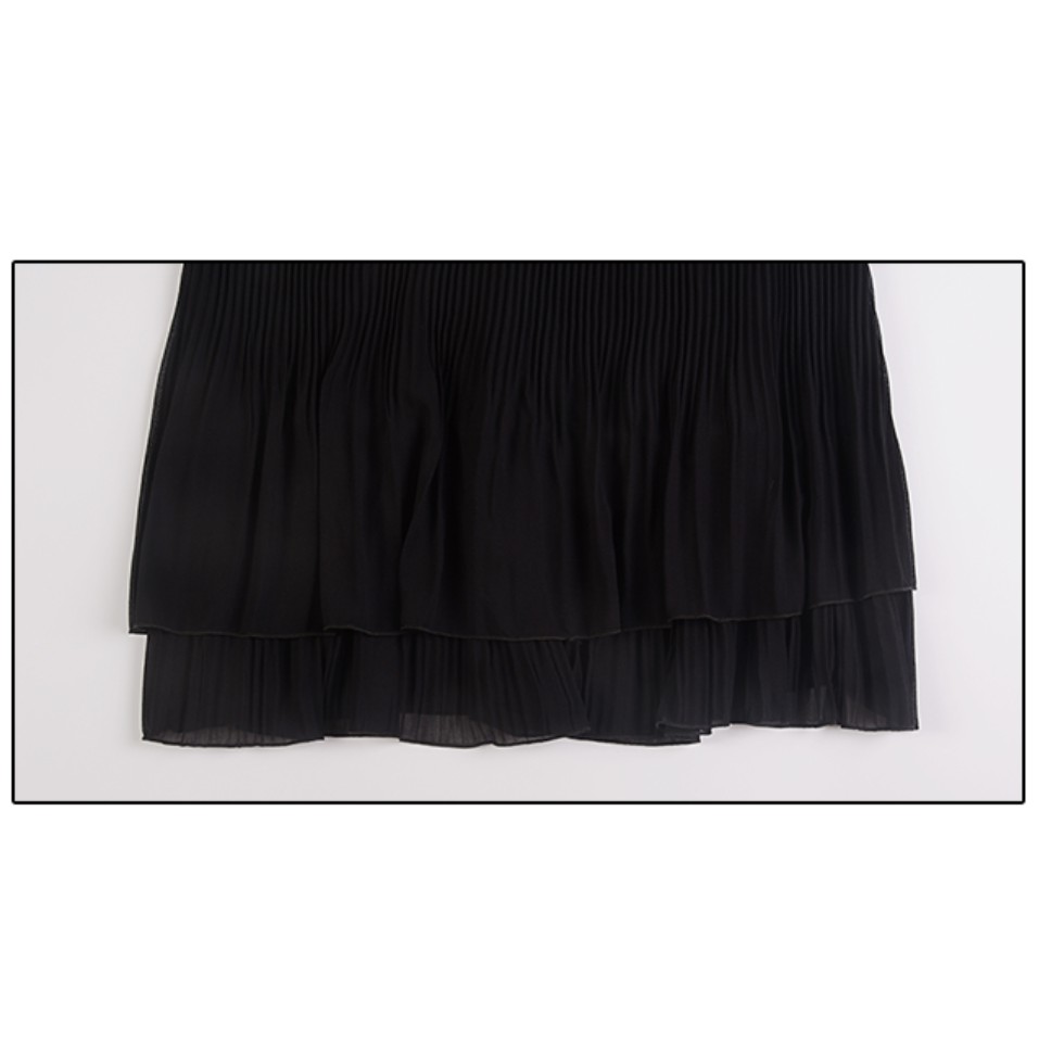 Chân váy xếp ly voan 2 tầng, Dáng chữ A, Chân váy midi xếp ly - CV63 | BigBuy360 - bigbuy360.vn