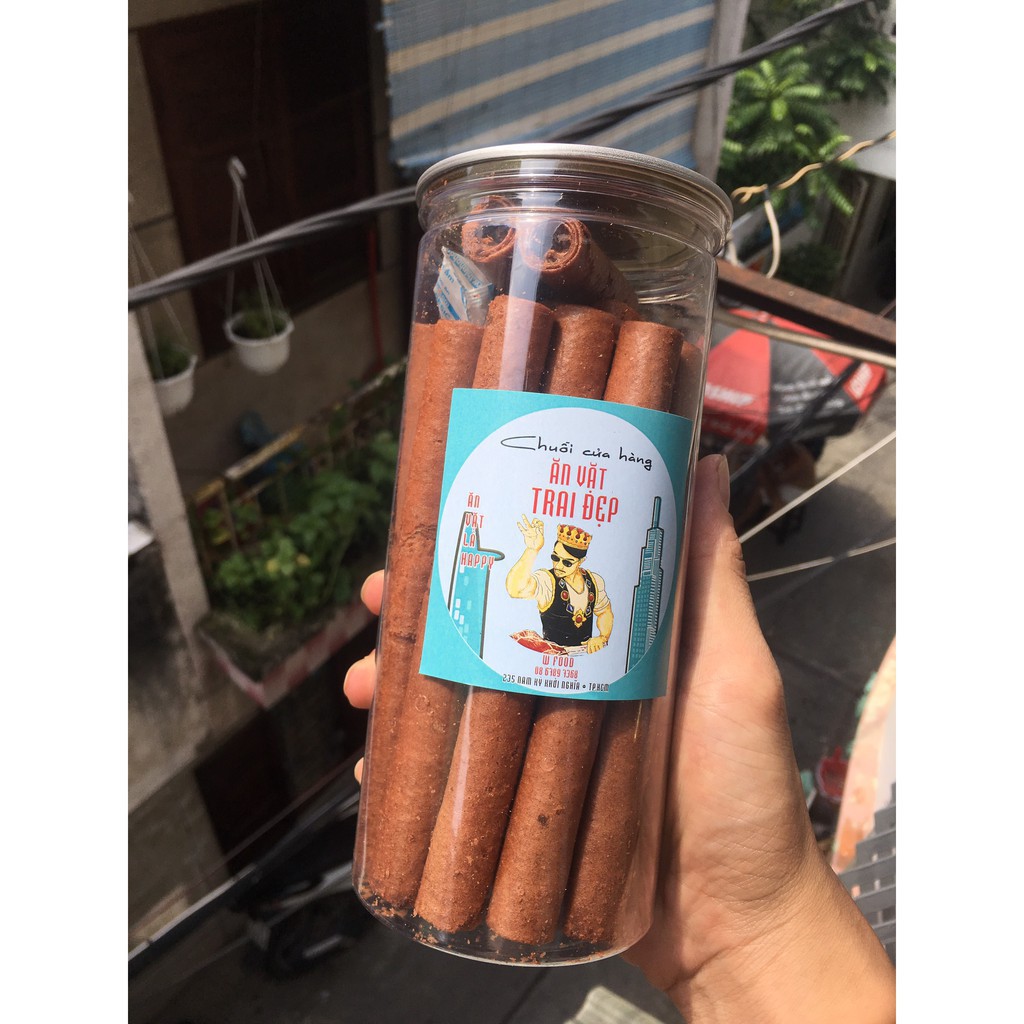 1KG Bánh Ống Cacao - Trai Đẹp Snack