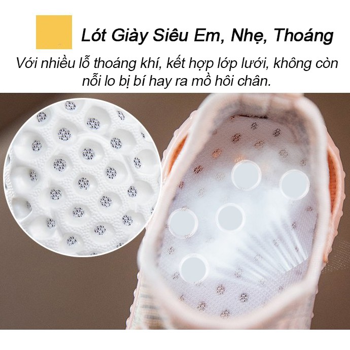 Giày Thể Thao Nữ Y.Z Hoa Cúc Vải Cao Cấp Êm Thoáng Đế Cao 3.5CM Tôn Dáng - MSP 3225 | WebRaoVat - webraovat.net.vn