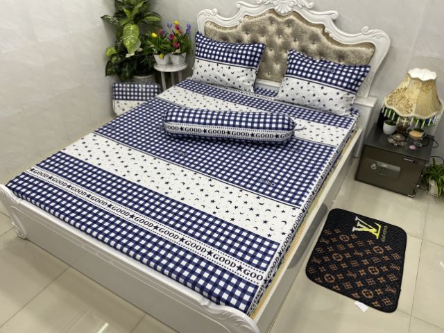 BỘ DRAP COTTON HÀN QUỐC 4 MÓN 100% COTTON