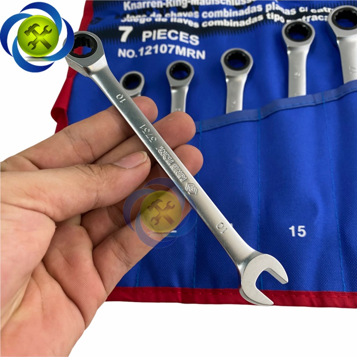 Bộ cờ lê vòng miệng tự động 7 chi tiết Kingtony 12107MRN (10 - 19mm)