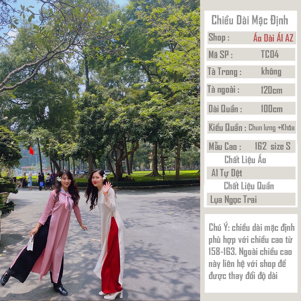 Áo Dài Nữ Cách Tân Dáng Suông Tay Dài Cổ Tròn TC04