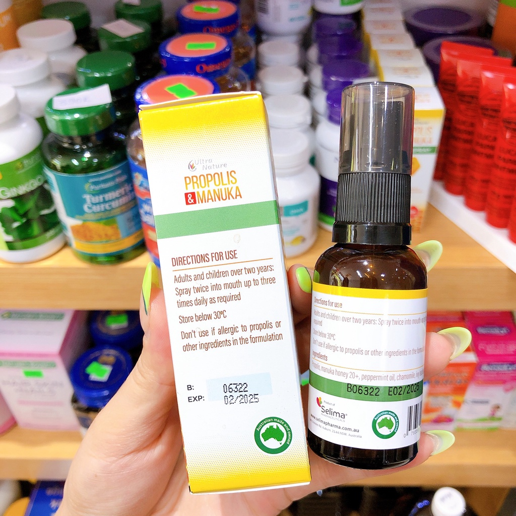 Xịt Keo Ong Ultra Nature Propolis &amp; Manuka ( 30mL )