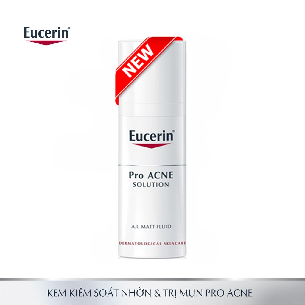 Kem Dưỡng Ẩm, Kiểm Soát Nhờn, Ngừa Mụn Eucerin Matt Fluid (50ml)