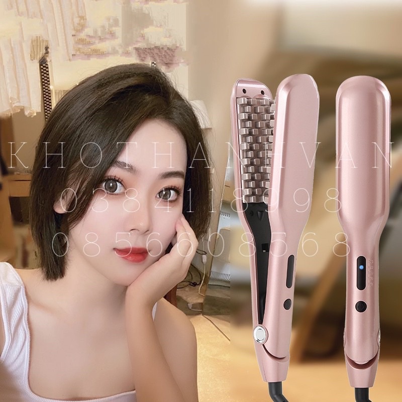 Máy bấm xù dập phồng chân vuông 2in1 cao cấp hottrend 2021