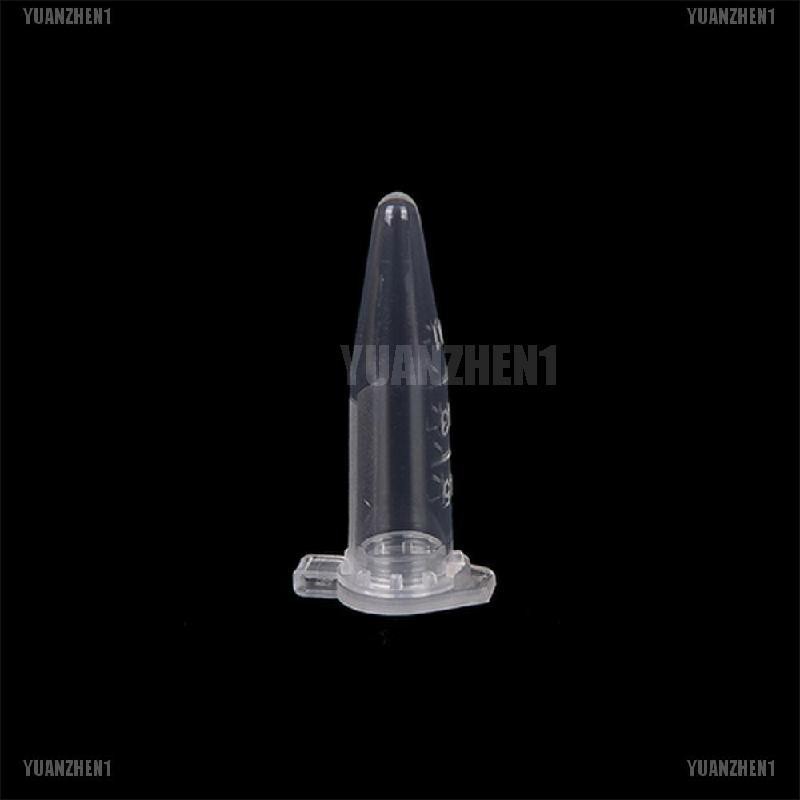 【YUANZHEN1】50X0.5ml Lab Clear Micro Plastic Test Tube Centrifuge Vial Snap Cap