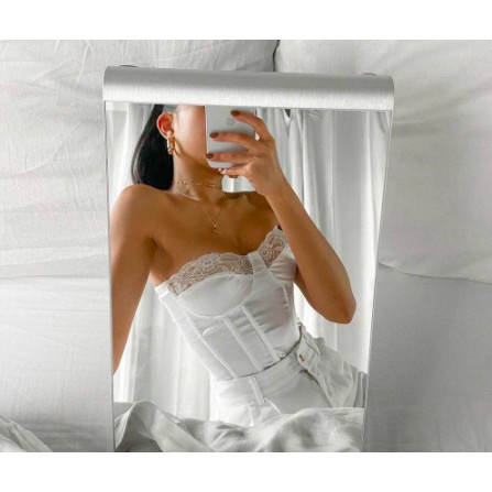 Áo corset phối ren