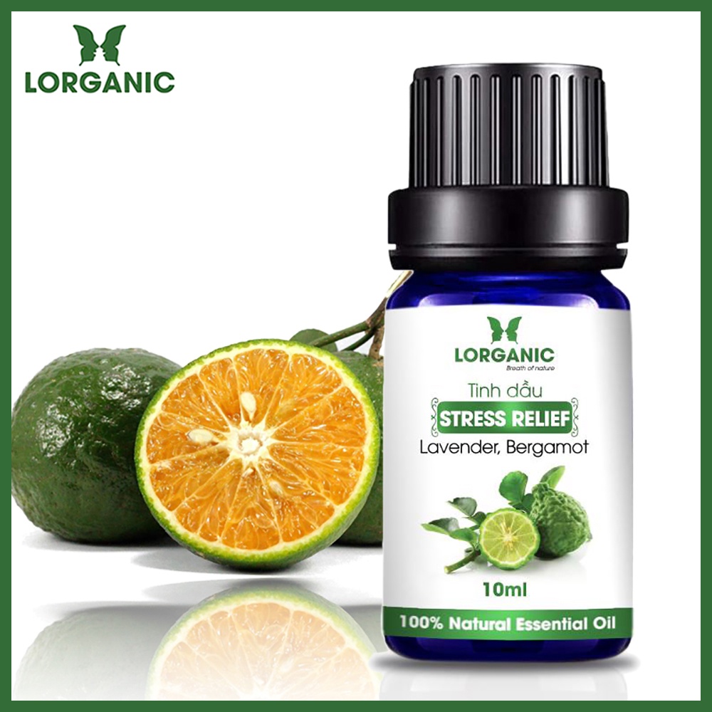 Tinh dầu giảm căng thẳng Lorganic Stress Relief 100% Natural Essential Oil 10ml