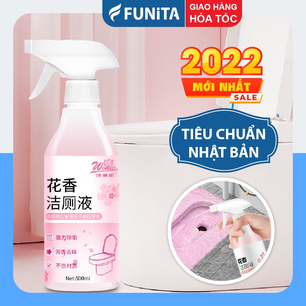 Chai Xịt Tẩy Rửa Bồn Cầu Hương Nước Hoa Anh Đào Funita 500ml