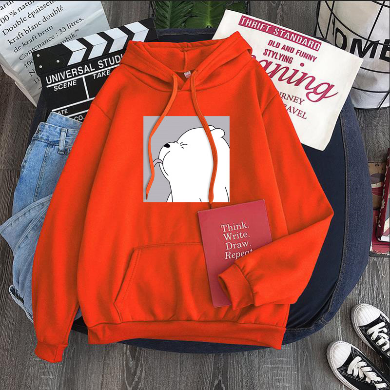 Áo Khoác Hoodie Cotton Dáng Rộng In Hình We Bare Bears Thời Trang Mùa Thu Cho Nam 10 Màu Lựa Chọn | BigBuy360 - bigbuy360.vn