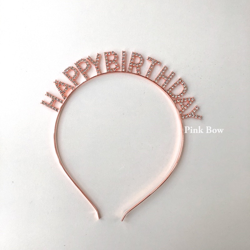 Cài tóc sinh nhật có chữ Happy Birthday bằng kim loại đủ màu Hàn Quốc