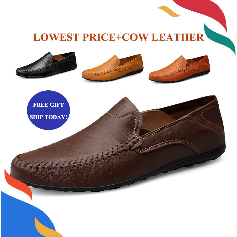 Giày lười nam Giày da thông thường Doug Boat Leather Driving Shoes Slip On Men Loafers