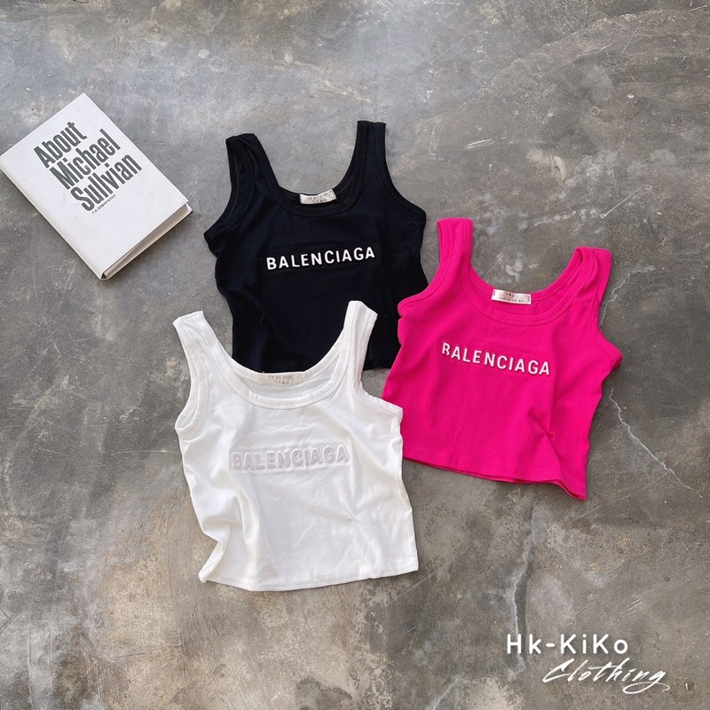 ÁO BA LỖ ÁO SÁT NÁCH croptop ba.LENCIAGA CHUẨN COTTON BOZIP LOẠI 1