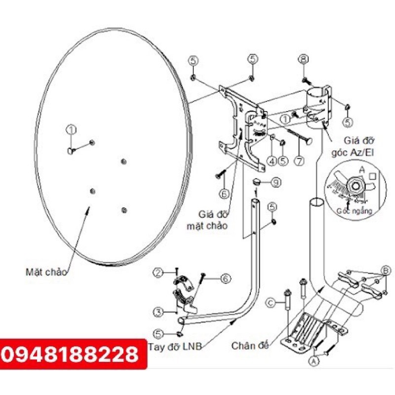 Chảo Thu Vệ Tinh Kplus Chính Hãng