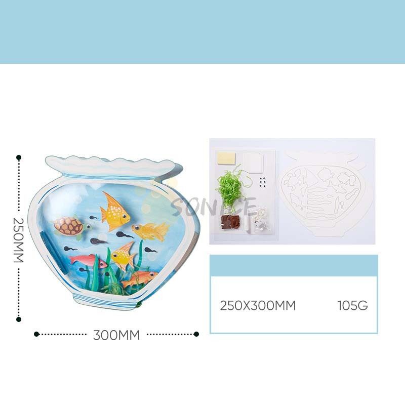 Bộ Đồ Chơi Tô Màu Hình Bình Nước DIY Kèm Đèn Dành Cho Trẻ Em