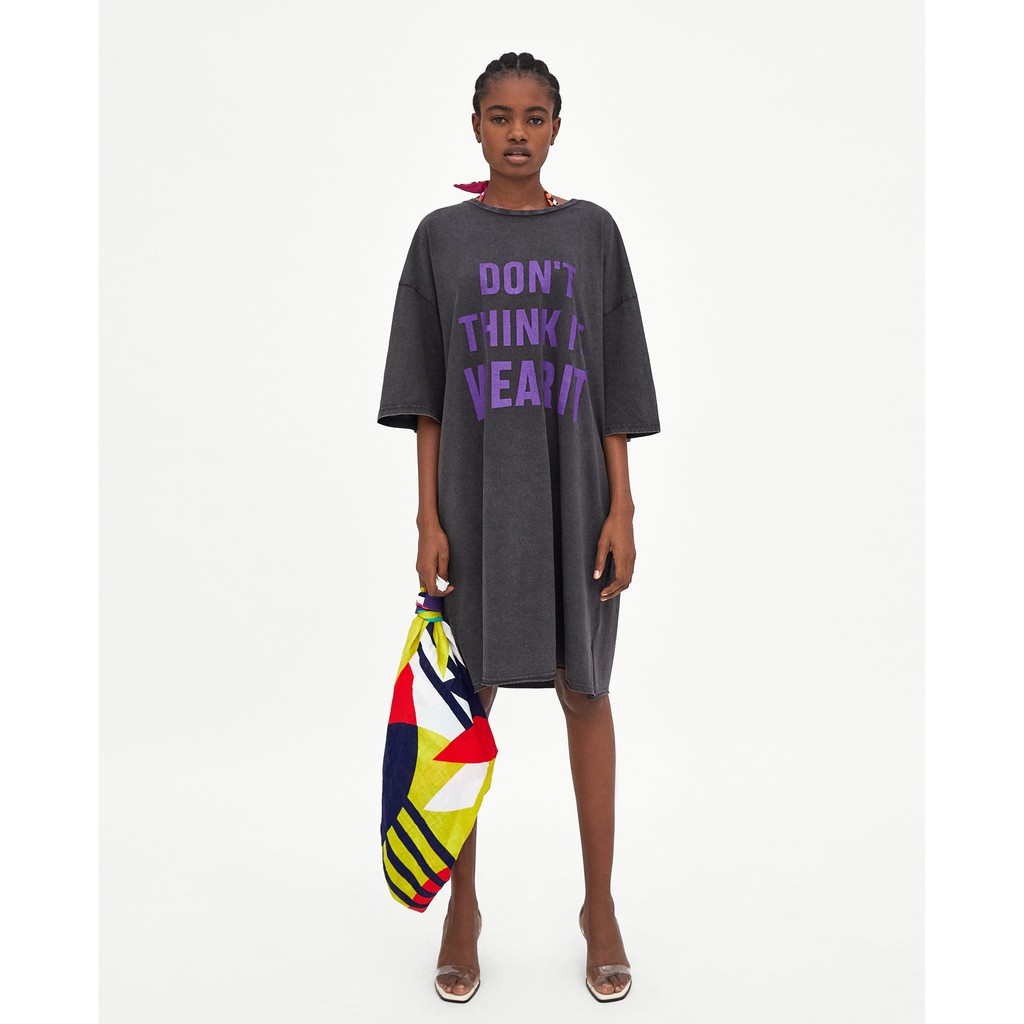 Váy thun slogan Zara