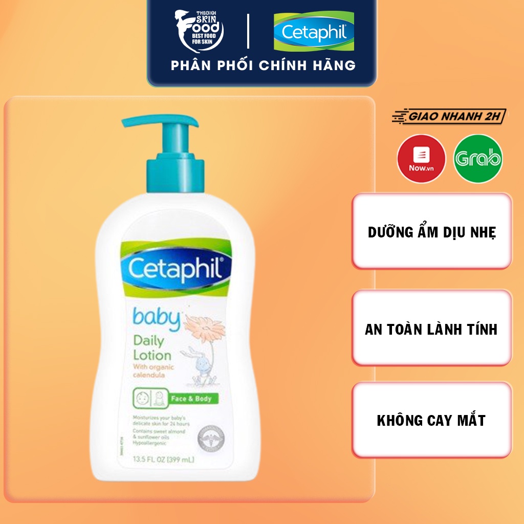 Sữa Dưỡng Thể Dưỡng Ẩm An Toàn, Dịu Nhẹ Cho Bé Cetaphil Baby Daily Lotion With Organic Calendula 400ml