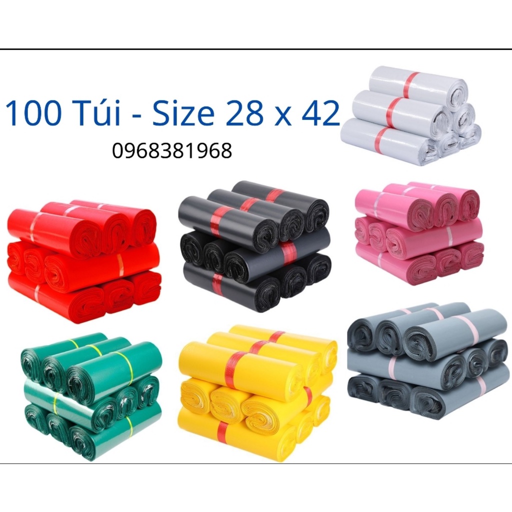 Túi gói hàng túi niêm phong Siêu Dày size 28x42 ( túi dán miệng )